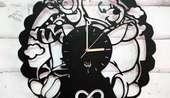 Kaplan Tigger, Winny The Pooh Lazer Kesim Metal Duvar Saati