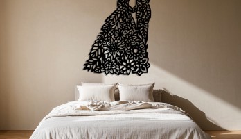 Gelin ve Damat Lazer Kesim Metal Tablo