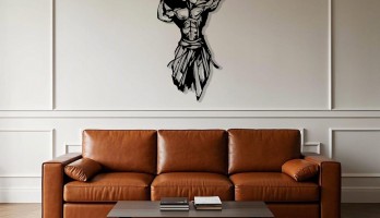 thumb Dünyayı Omuzlayan Adam Metal Tablo