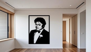 Cüneyt Arkın Smokin Metal Tablo