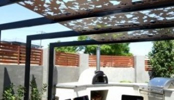 thumb Lazer Kesim Ferforje Yaprak Desenli Kamelya, Pergola ve Gazebo