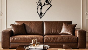 Yukarı Bakan Adam Metal Tablo