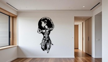 Dünyayı Omuzlayan Adam Metal Tablo