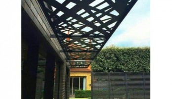 thumb Lazer Kesim Ferforje Yaprak Desenli Kamelya, Pergola ve Gazebo