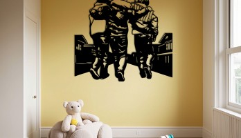 thumb Üç Arkadaş Lazer Kesim Metal Tablo