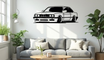 thumb BMW E30 Tutkunları için Retro Stil Metal Tablo