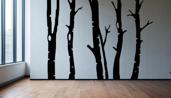 Dekoratif Ağaçlar Lazer Kesim Metal Tablo