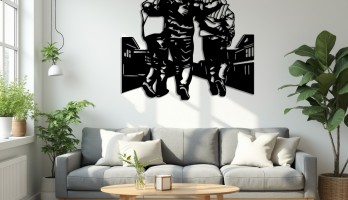 thumb Üç Arkadaş Lazer Kesim Metal Tablo