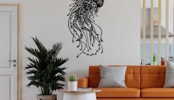 Deniz Anası Görseli Lazer Kesim Metal Tablo