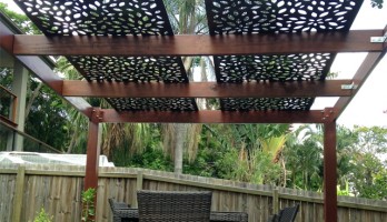 thumb Lazer Kesim Ferforje Yaprak Desenli Kamelya, Pergola ve Gazebo
