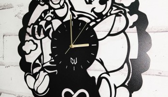 thumb Kaplan Tigger, Winny The Pooh Lazer Kesim Metal Duvar Saati