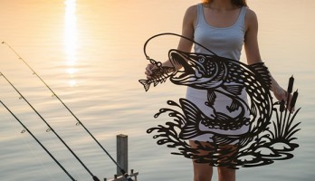 Turna Balık Avı Lazer Kesim Metal Tablo