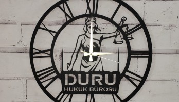 thumb Hukukçulara Özel Lazer Kesim Metal Duvar Saati