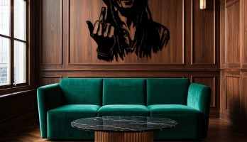 thumb Bob Marley Orta Parmak Metal Tablo