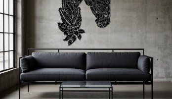 thumb Desenli At Kafası Lazer Kesim Metal Tablo