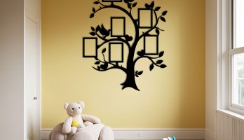 thumb Ağaç Resimlik Lazer Kesim Metal Tablo