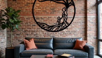 thumb Ağaç Anne ve Çocuk Metal Tablo