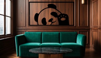 thumb El Sallayan Panda Lazer Kesim Metal Tablo