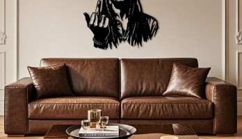 thumb Bob Marley Orta Parmak Metal Tablo