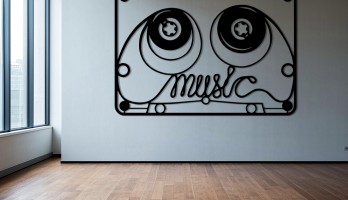 thumb 90lar Retro Kaset Lazer Kesim Metal Tablo