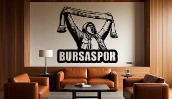 thumb Bursaspor Hooligan Lazer Kesim Metal Tablo