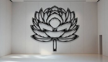 Lotus Çiçeği Yoga Lazer Kesim Metal Tablo