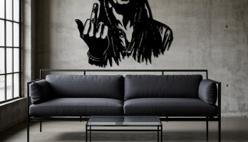 thumb Bob Marley Orta Parmak Metal Tablo