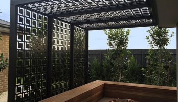 thumb Lazer Kesim Ferforje Yaprak Desenli Kamelya, Pergola ve Gazebo