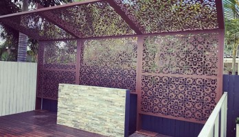 thumb Lazer Kesim Ferforje Yaprak Desenli Kamelya, Pergola ve Gazebo