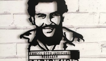 Pablo Escobar Medellin Metal Tablo