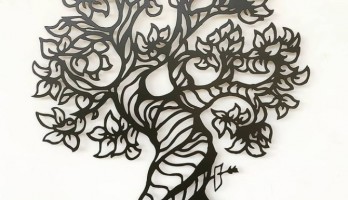 Soy Ağacı Desenli Metal Tablo