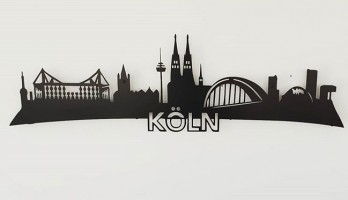 Köln Siliüeti Lazer Kesim Metal Tablo