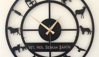 thumb Veteriner Hekimlerine Özel Metal Duvar Saati