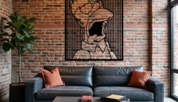 thumb Homer Simpson Acıkmış Lazer Kesim Metal Tablo