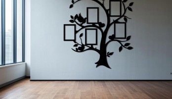 thumb Ağaç Resimlik Lazer Kesim Metal Tablo