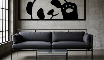 El Sallayan Panda Lazer Kesim Metal Tablo