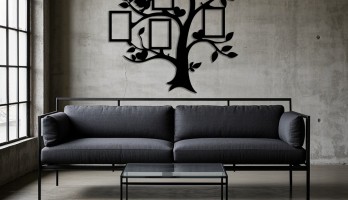 thumb Ağaç Resimlik Lazer Kesim Metal Tablo