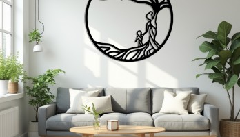 thumb Ağaç Anne ve Çocuk Metal Tablo