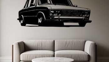 Retro Lada Lazer Kesim Metal Tablo