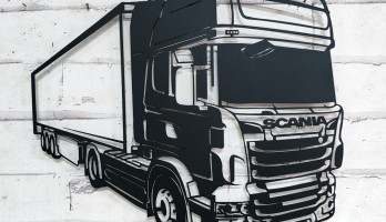 Scania Kamyon Lazer Kesim Metal Tablo