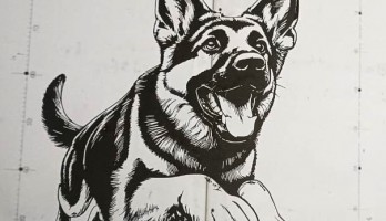 Alman Bekçi Köpeği K9 Metal Tablo