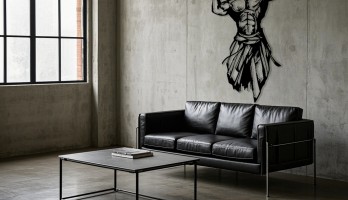 thumb Dünyayı Omuzlayan Adam Metal Tablo