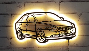 Volvo S40 Araba Lazer Kesim Metal Tablo
