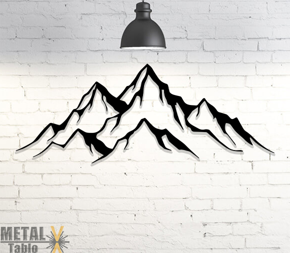 Dağlar Lazer Kesim Metal Tablo