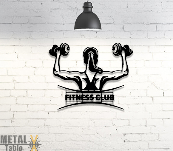 Spor Salonlarına Özel Fitness Metal Tablo