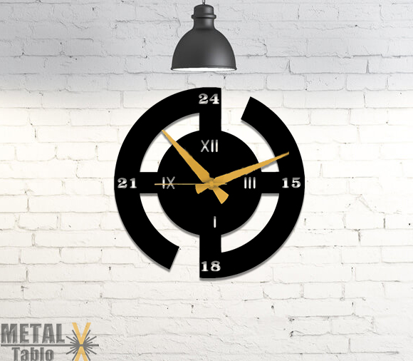 Roma Rakamlı Akrilik Metal Duvar Saati