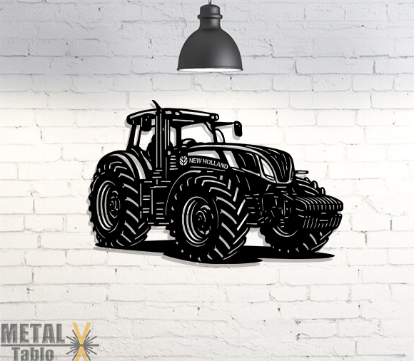 New Holland Traktör Lezer Kesim Metal Tablo