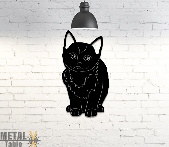 Masum Kedi Yavrusu Metal Tablo