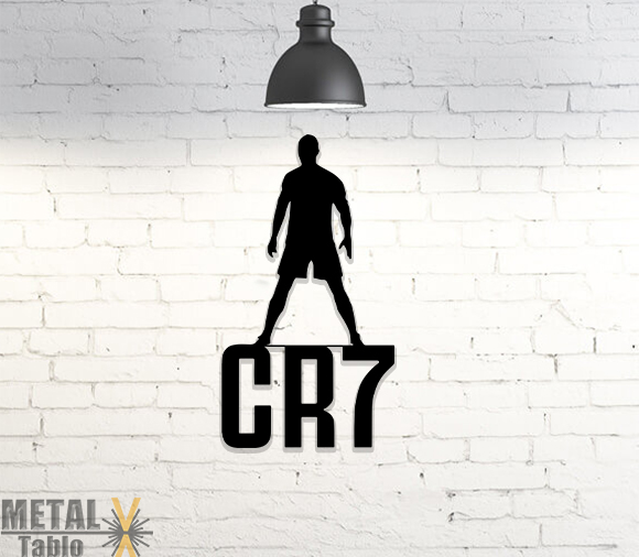 CR7 Ronaldo Lazer Kesim Metal  Tablo