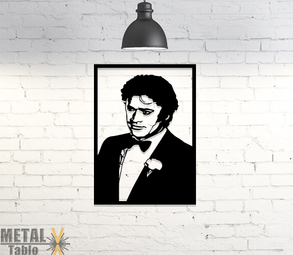 Cüneyt Arkın Smokin Metal Tablo